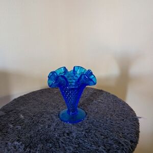 Blue Glass Hobnail Cobalt Glass Fenton Vase